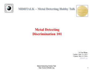 Metal Detecting Discrimination