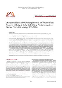 Characterization of Wavelength Effect on Photovoltaic Property of