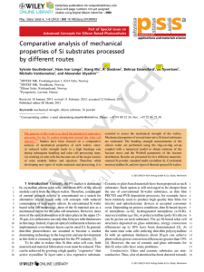 Comparative analysis of mechanical properties of Si