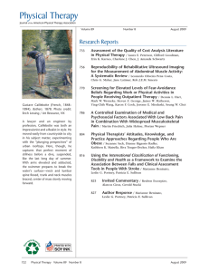 Table of Contents - Physical Therapy Journal