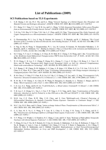 List of Publications (2009)