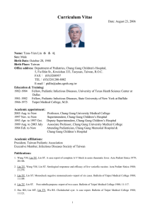 Prof. Tzou-Yien Lin, Taiwan - Taiwan Society of Internal Medicine