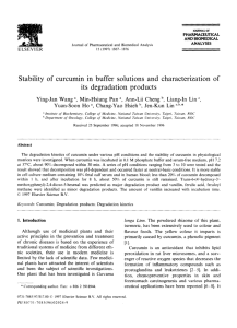 Stability of curcumin in buffer solutions and characterization of its
