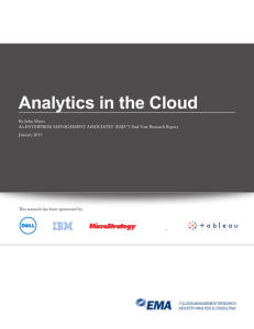 Analytics in the Cloud - Enterprise Management Associates