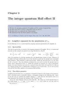 The integer quantum Hall effect II