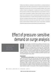Effect of pressure-sensitive demand on surge analysis