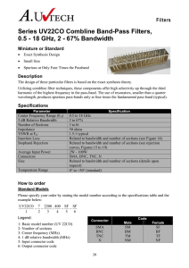 Series UV22CO Combline Band-Pass Filters