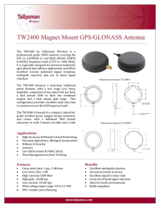 TW2400 Magnet Mount GPS/GLONASS Antenna