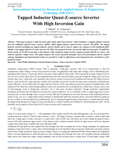 Tapped Inductor Quasi-Z-source Inverter With High Inversion Gain