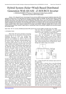 (Solar+Wind) Based Distributed Generation With QUASI