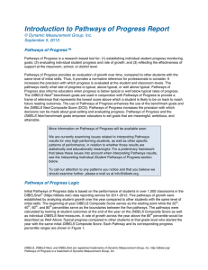 Introduction to Pathways of Progress Report