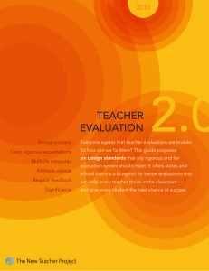 Teacher Evaluation 2.0