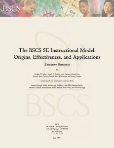 The BSCS 5E Instructional Model