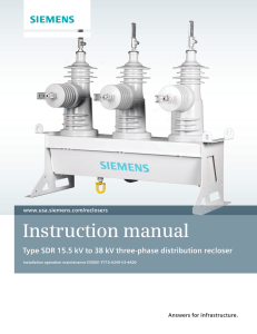 Type SDR 15.5 kV to 38 kV three