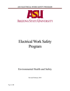 ASU Electrical Work Safety Program