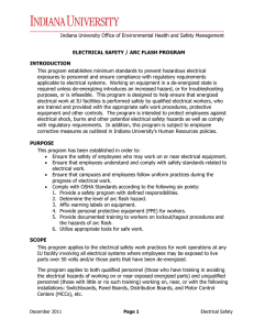 electrical safety / arc flash program