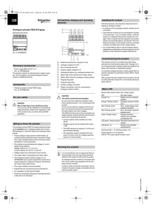 Analogue actuator REG-K/4-gang Necessary accessories