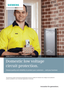 Domestic low voltage circuit protection.