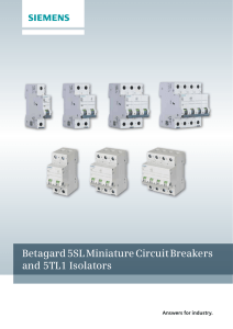 Betagard 5SL Miniature Circuit Breakers and 5TL1
