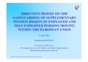 DIRECTIVE 98/49/EE ON THE SAFEGUARDING OF