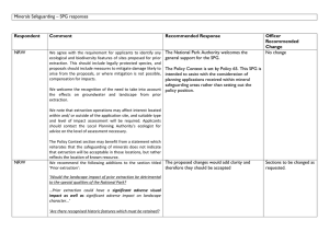 Minerals Safeguarding Consultation Comments