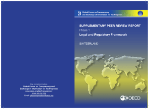 Switzerland`s supplementary report