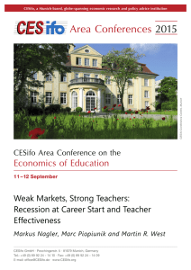 Weak Markets, Strong Teachers: Recession at Career Start and