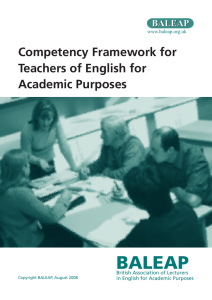 EAP Teacher Competency Framework