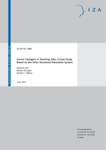 Career Changers in Teaching Jobs: A Case Study Based