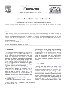 The teacher educator as a role model