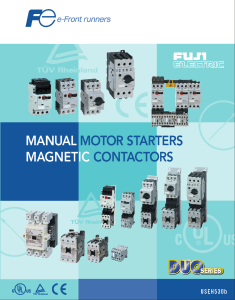Fuji Electric Motor Starters and Contactors Catalog
