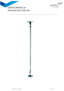 SERVICE MANUAL for Telescopic pole, Gripo Alu