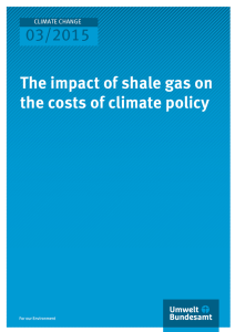 The impact of shale gas on the costs of climate policy