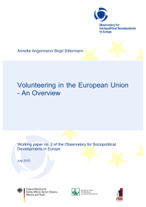 Volunteering in the European Union