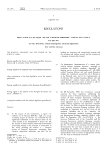 Regulation (EU) No 648/2012 of the European Parliament and