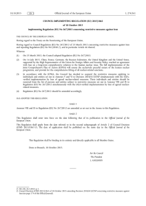 2015/1862 of 18 October 2015 implementing Regulation (EU)