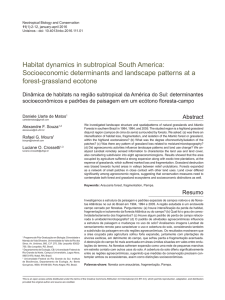 Habitat dynamics in subtropical South America: Socioeconomic