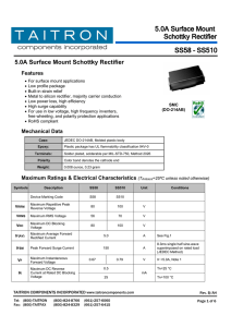 SS58 – SS510 5.0A Surface Mount Schottky Rectifier