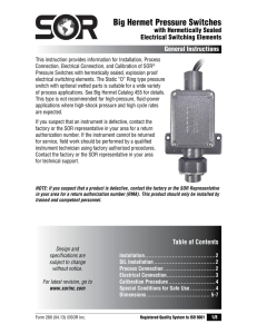 Big Hermet Pressure Switches (Form GI280)