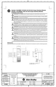 Bulletin 193-EIMD 110/120V AC 50 / 60 Hz Input Interface Module