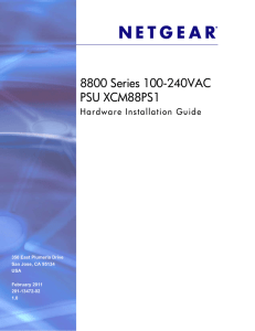 8800 Series 100-240VAC PSU XCM88PS1 Installation