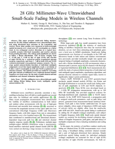 28 GHz Millimeter-Wave Ultrawideband Small-Scale