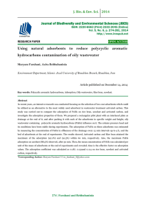 Using natural adsorbents to reduce polycyclic aromatic