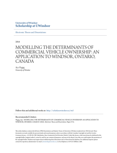 modelling the determinants of commercial vehicle ownership