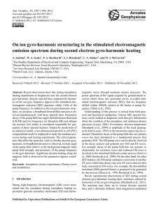 On ion gyro-harmonic structuring in the stimulated