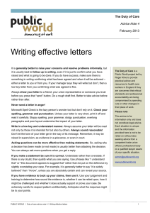 writing effective letters