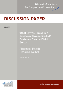What Drives Fraud in a Credence Goods Market? – Evidence