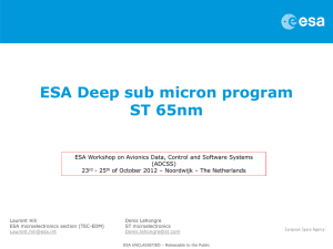 ESA Deep sub micron program ST 65nm