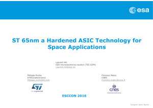 ST 65nm a Hardened ASIC Technology for Space