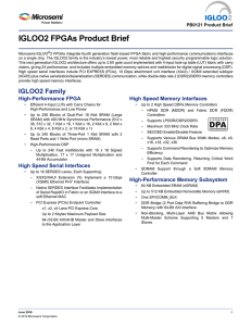 PB0121: IGLOO2 FPGAs Product Brief